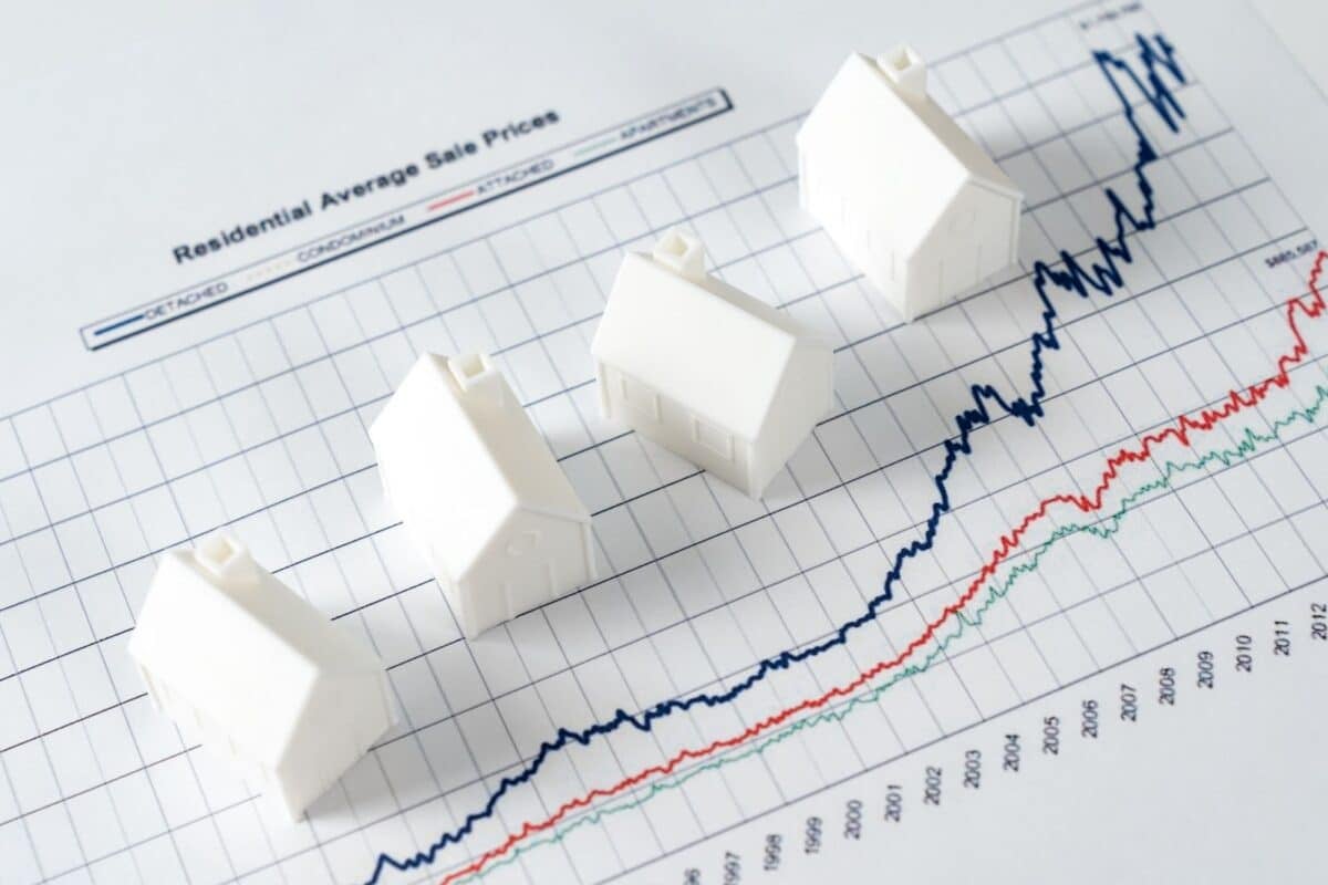 Growth in real estate price market.