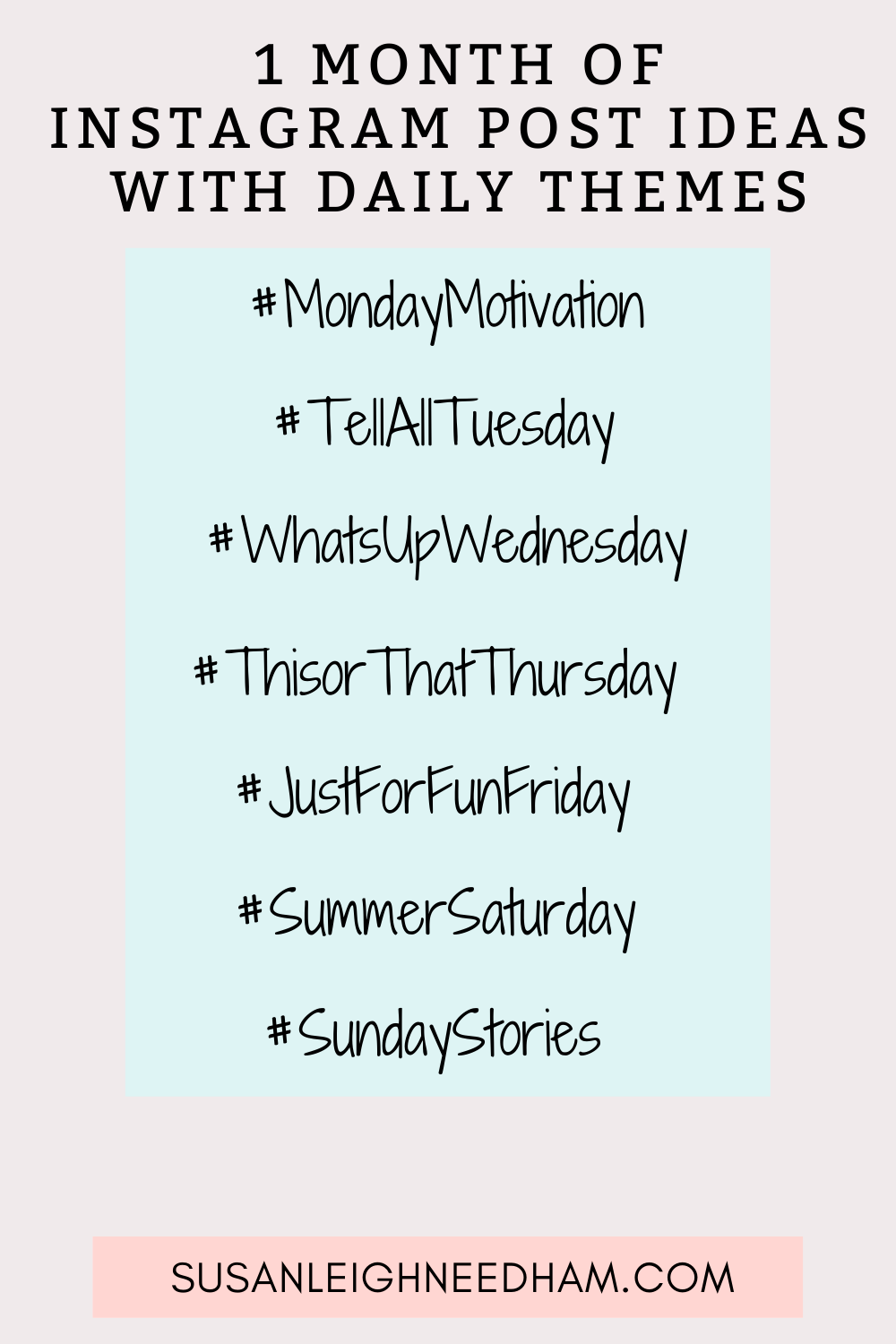 Template with various social media hashtags themes