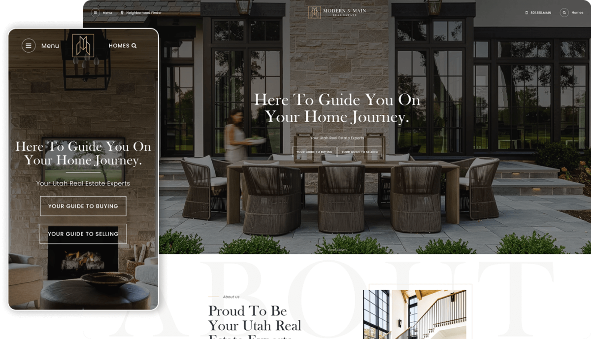 Modern & Main's real estate website