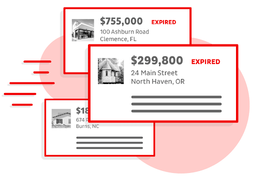  Screenshot of expired listing leads and data from REDX