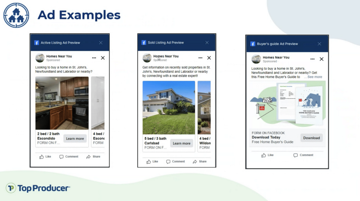 Facebook ad examples